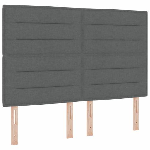 Krevet s madracem tamno sivi 160x200 cm tkanina Cijena