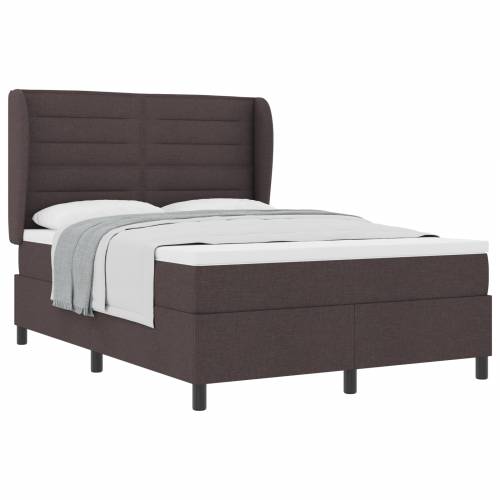 Box Spring Krevet s Madracem Tamno Smeđi 160x200 cm Tkanina Cijena