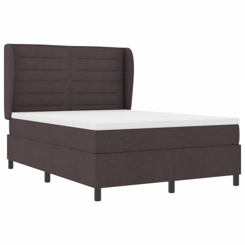 Box Spring Krevet s Madracem Tamno Smeđi 160x200 cm Tkanina Cijena