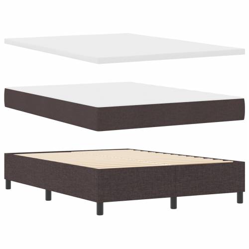 Box Spring Krevet s Madracem Tamno Smeđi 160x200 cm Tkanina Cijena