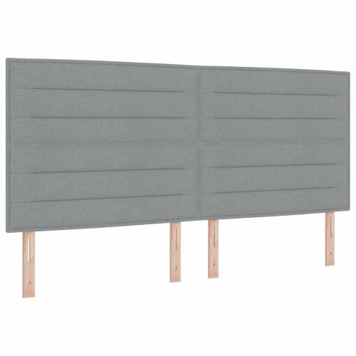 Box Spring Krevet s Madracem Svjetlosiva 200x200 cm Tkanina Cijena