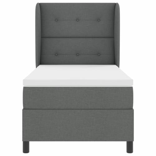 Box Spring Krevet s Madracem Tamno Siva 80x200 cm Tkanina Cijena