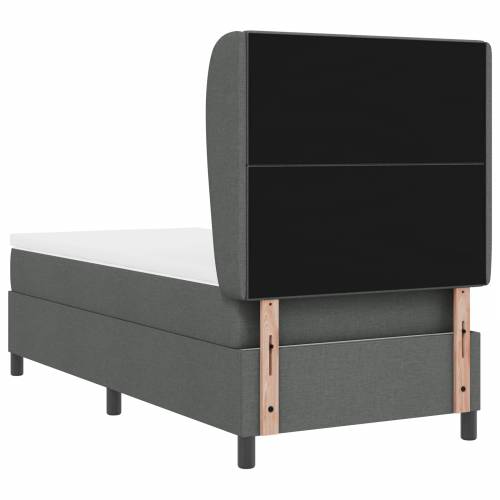 Box Spring Krevet s Madracem Tamno Siva 80x200 cm Tkanina Cijena