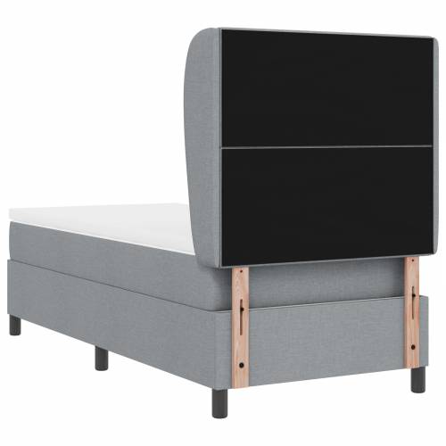 Kutna ležajna podloga s madracem Svjetlosiva 90x190 cm Tkanina Cijena