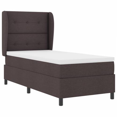 Box Spring Krevet s Madracem Tamno Smeđi 90x200 cm Tkanina Cijena