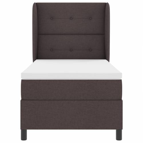 Box Spring Krevet s Madracem Tamno Smeđi 90x200 cm Tkanina Cijena