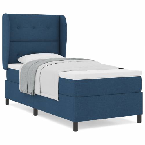 Box Spring Krevet s Madracem Plavi 90x200 cm Tkanina Cijena