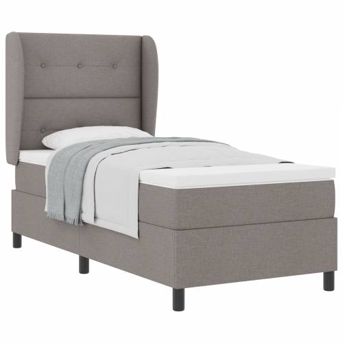 Box Spring Krevet s Madracem Taupe 100x200 cm Tkanina Cijena