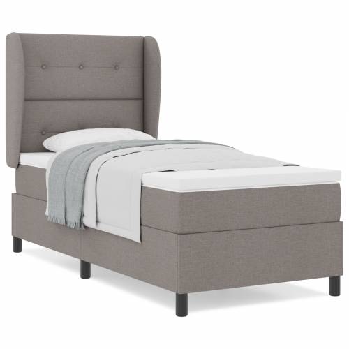 Box Spring Krevet s Madracem Taupe 100x200 cm Tkanina Cijena