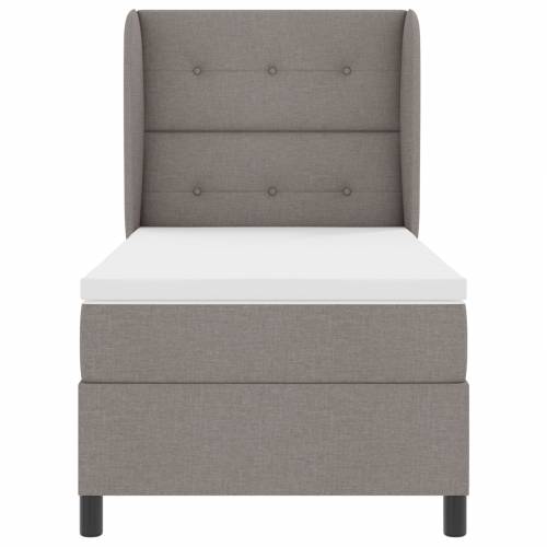 Box Spring Krevet s Madracem Taupe 100x200 cm Tkanina Cijena