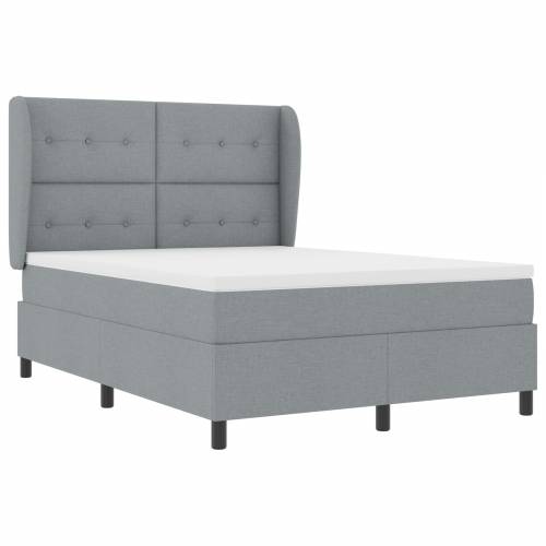 Box Spring Krevet s Madracem u Svjetlosivoj, 160x200 cm, Tkanina Cijena