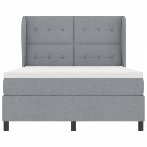 Box Spring Krevet s Madracem u Svjetlosivoj, 160x200 cm, Tkanina Cijena