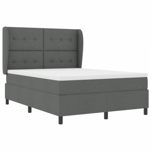 Box Spring krevet s madracem - Tamno siva, 160x200 cm tkanina Cijena