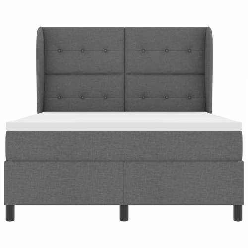 Box Spring krevet s madracem - Tamno siva, 160x200 cm tkanina Cijena