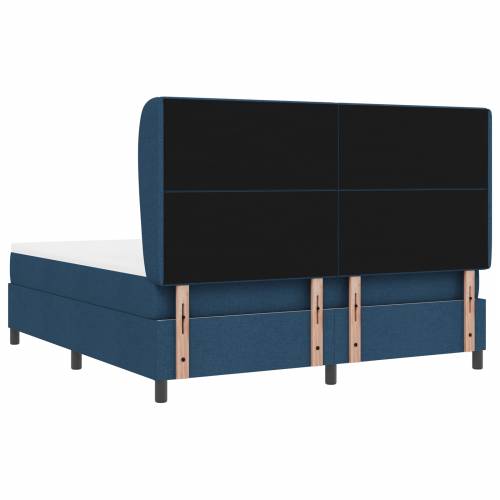 Plavi Box Spring Krevet s Madracem, 180x200 cm, Tkanina Cijena