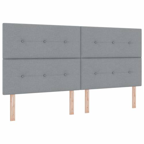 Box Spring Krevet s Madracem - Svjetlosiva, 200x200 cm, Tkanina Cijena
