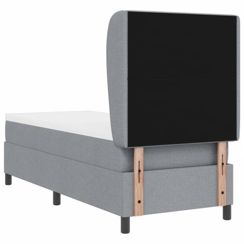 Box Spring Krevet s Madracem u Svjetlosivoj, 80x200 cm, Tkanina Cijena