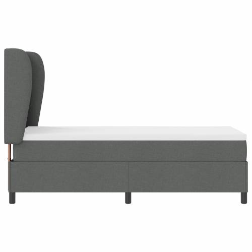 Box Spring Krevet s Madracem u Tamno Sivoj, 80x200 cm, Tkanina Cijena