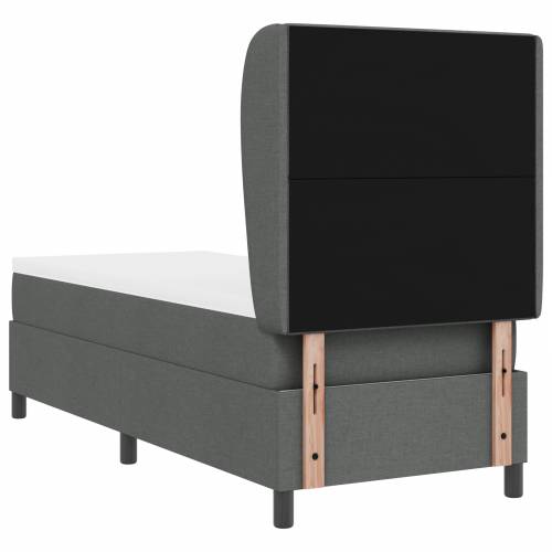 Box Spring Krevet s Madracem u Tamno Sivoj, 80x200 cm, Tkanina Cijena