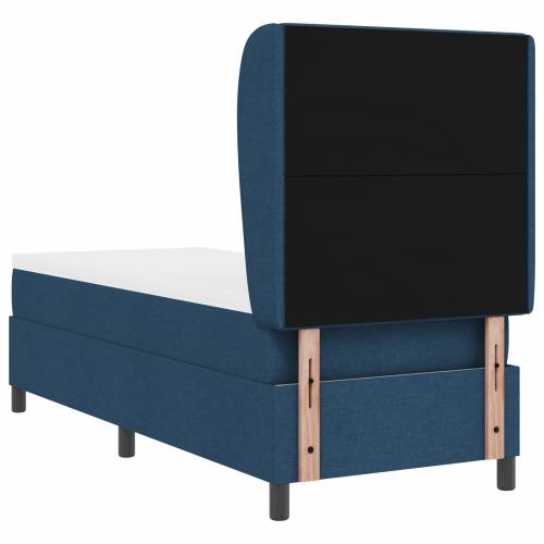 Box Spring Krevet s Madracem - Plava, 80x200 cm, Tkanina Cijena