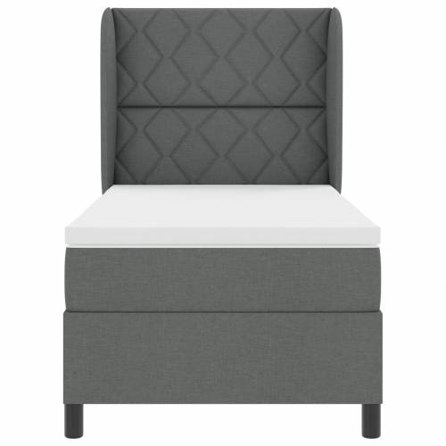 Box Spring Krevet s Madracem Tamno Sivi 90x200 cm Tkanina Cijena