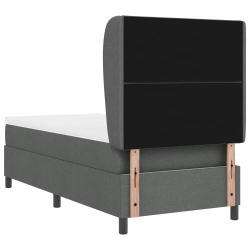 Box Spring Krevet s Madracem Tamno Sivi 90x200 cm Tkanina Cijena