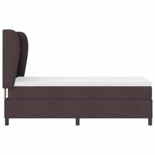 Box Spring Krevet s Madracem - Tamnosmeđi, 100x200 cm, Tkanina Cijena