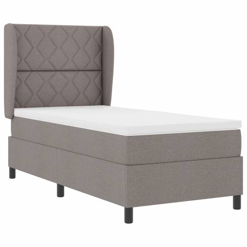 Box Spring Krevet s Madracem u Taupe boji, 100x200 cm Tkanina Cijena