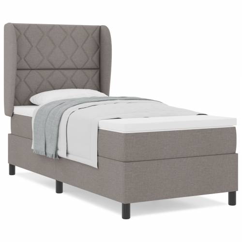 Box Spring Krevet s Madracem u Taupe boji, 100x200 cm Tkanina Cijena