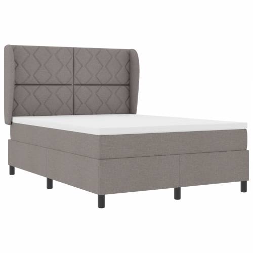Krevet s boxspringom i madracem - Taupe, 140x200 cm, Tkanina Cijena