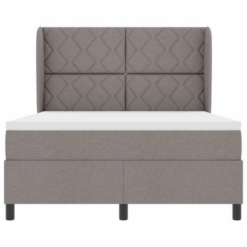 Krevet s boxspringom i madracem - Taupe, 140x200 cm, Tkanina Cijena