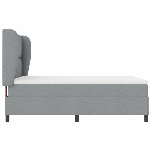 Box Springs Krevet s Madracem - Svjetlosiva, 160x200 cm, Tkanina Cijena