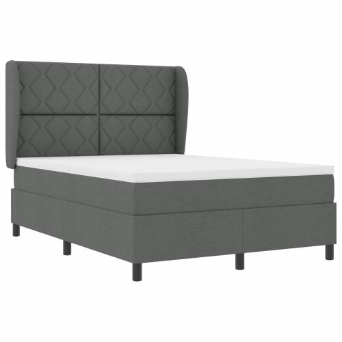 Box Spring Krevet s Madracem Tamno Siva 160x200 cm Tkanina Cijena