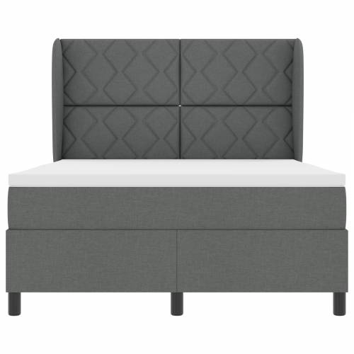 Box Spring Krevet s Madracem Tamno Siva 160x200 cm Tkanina Cijena