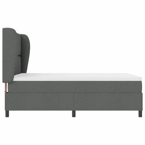 Box Spring Krevet s Madracem Tamno Siva 160x200 cm Tkanina Cijena