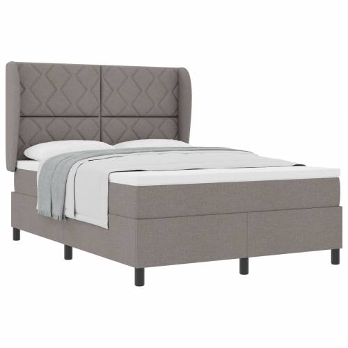 Box spring krevet s madracem u taupe boji, 160x200 cm tkanina Cijena