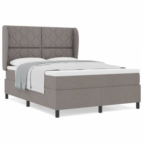 Box spring krevet s madracem u taupe boji, 160x200 cm tkanina Cijena