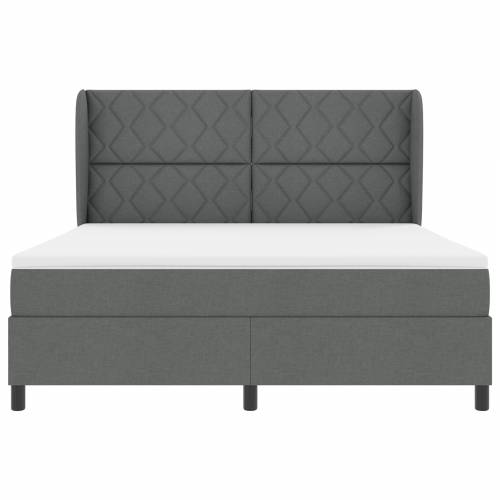 Box Spring Krevet s Madracem u Tamno Sivoj, 180x200 cm Tkanina Cijena