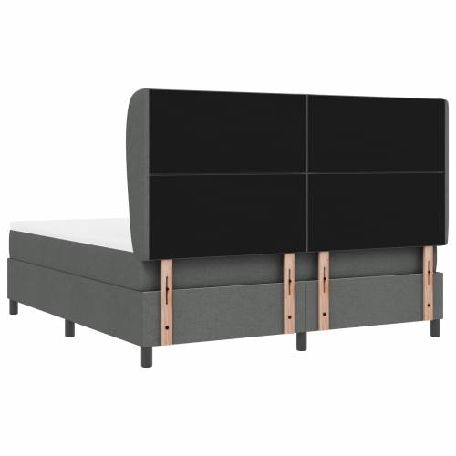 Box Spring Krevet s Madracem u Tamno Sivoj, 180x200 cm Tkanina Cijena