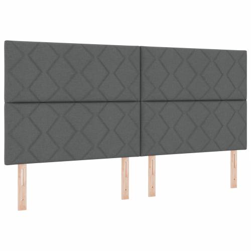Krevet s podnom oprugom i madracem tamnosiva 200x200 cm tkanina Cijena