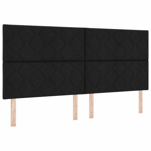 Box Spring krevet s madracem, Crna, 200x200 cm, Tkanina Cijena