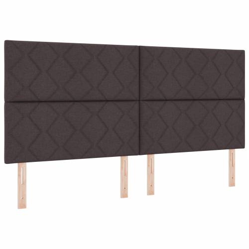 Okvir za krevet s madracem u tamnosmeđoj boji, 200x200 cm Tkanina Cijena