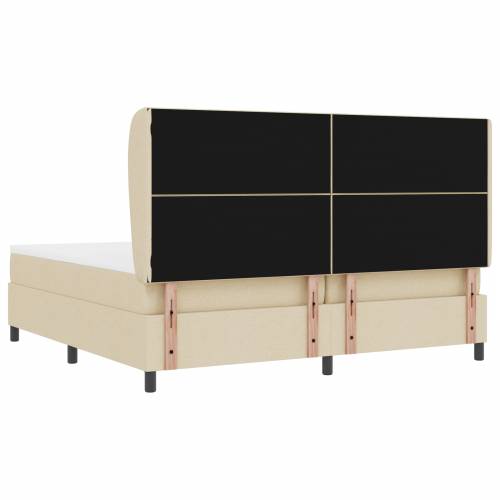 Box Spring krevet s madracem - Krem - 200x200 cm Tkanina Cijena