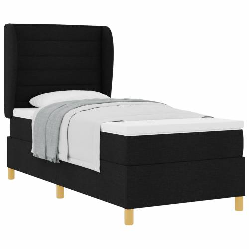 Box Spring Krevet s Madracem Crni 80x200 cm Tkanina Cijena