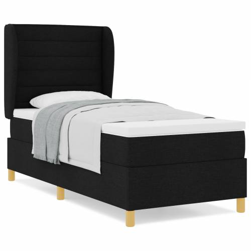 Box Spring Krevet s Madracem Crni 80x200 cm Tkanina Cijena