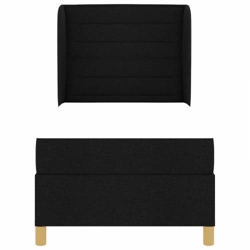 Box Spring Krevet s Madracem Crni 80x200 cm Tkanina Cijena