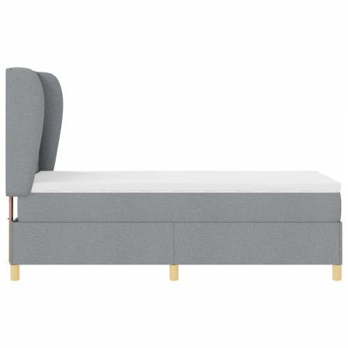 Box Spring Krevet s Madracem Svjetlosiva 90x200 cm Tkanina Cijena