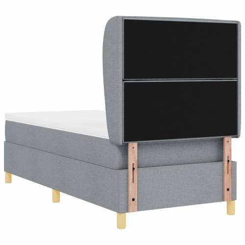 Box Spring Krevet s Madracem Svjetlosiva 90x200 cm Tkanina Cijena