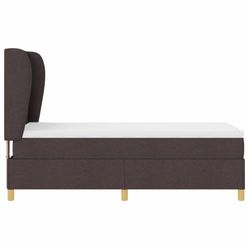Box Spring Krevet s Madracem u Tamno Smeđoj, 90x200 cm, Tkanina Cijena