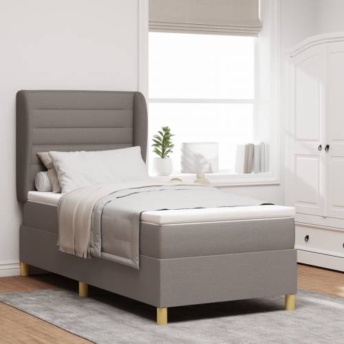 Tapačan krevet s madracem Taupe 90x200 cm Tkanina Cijena
